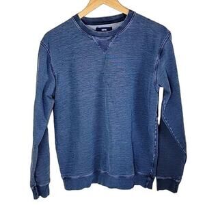 Wood Wood Denim Mens Crew Neck Insulated Sweatshirt size M Blue Cotton Lithuania